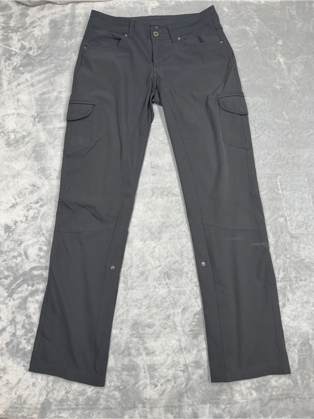 Kuhl Women's Straight Leg Cargo Pants in Dark Gray